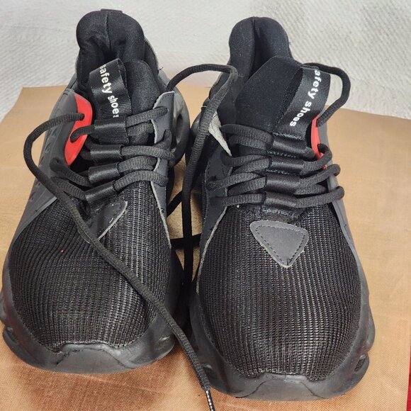 Tanleewa Steel Toe Black and Red Work Safety Sneakers Size 40 US Men 7 Women 8 - Picture 4 of 16